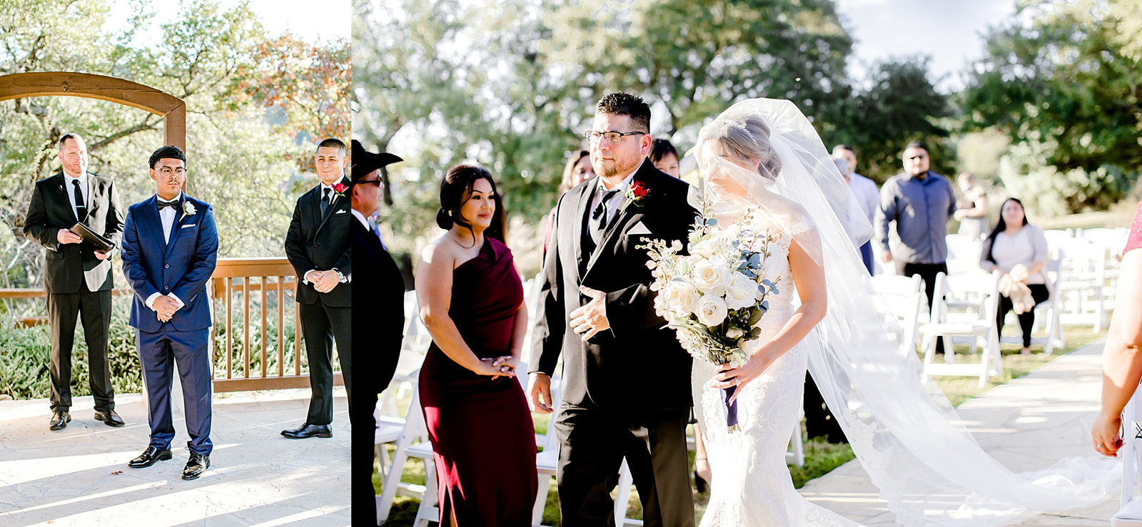 Wedding Ceremony at Milestone of Boerne by Gricelda's Photography, San Antonio Wedding Photographer