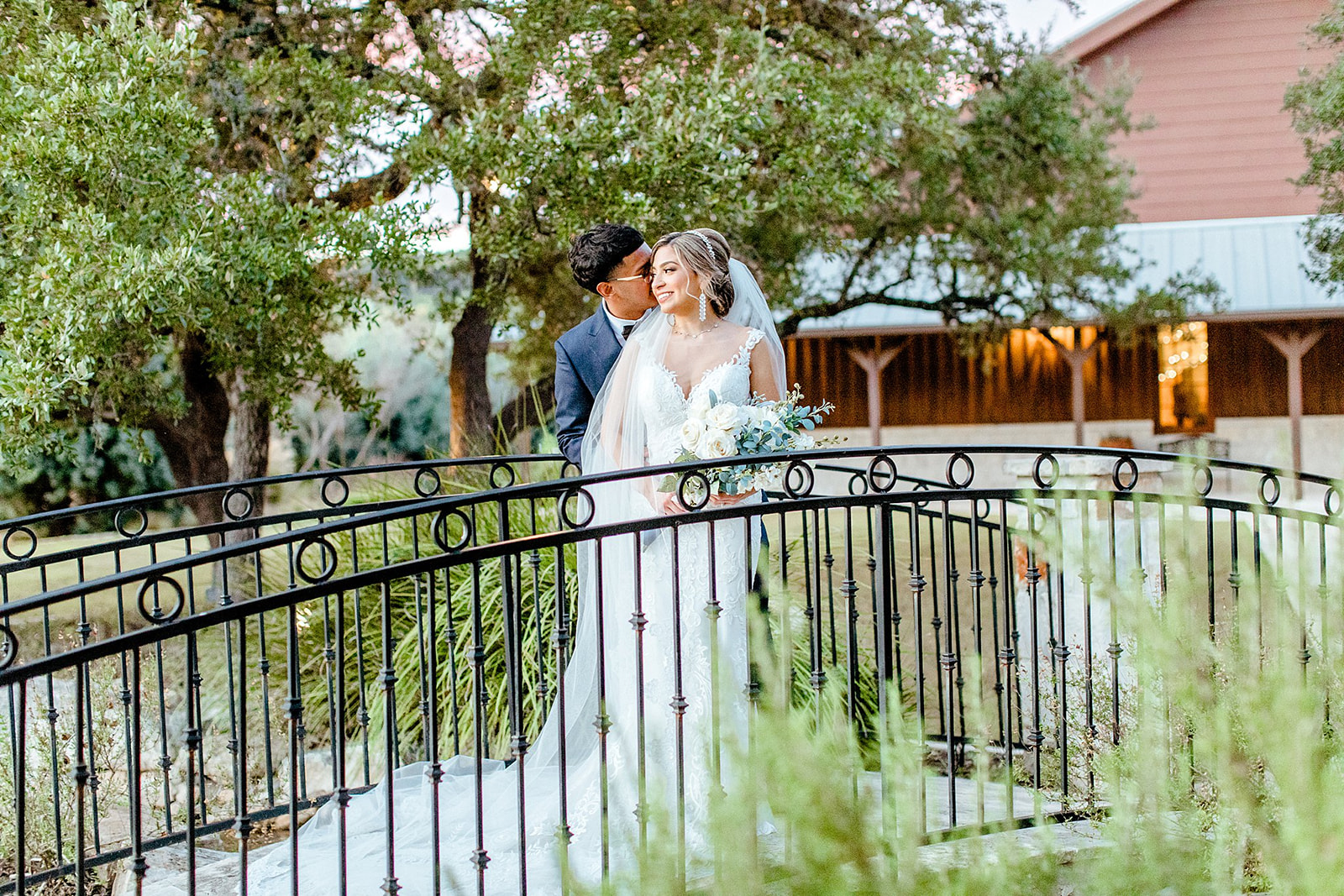 Couples Wedding Portraits at Milestone Boerne By Gricelda's Photography, Texas Wedding Photographer