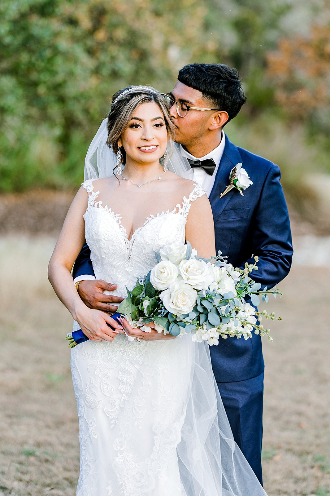 Couples Wedding Portraits at Milestone Boerne By Gricelda's Photography, Texas Wedding Photographer