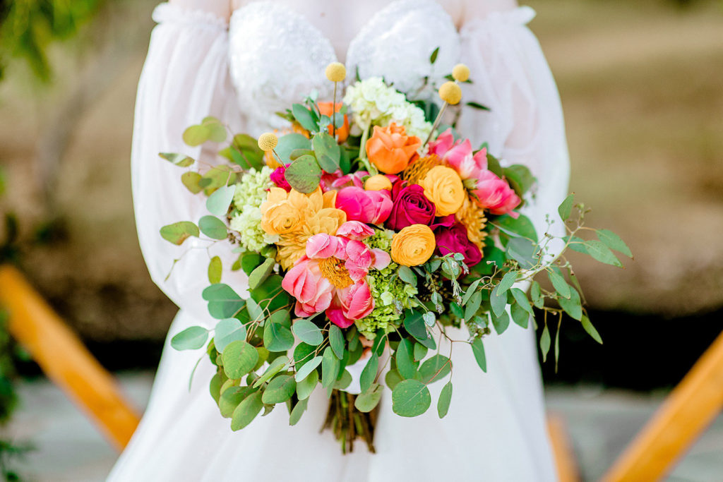 Colorful Wedding Bouquet At Posey Meadows