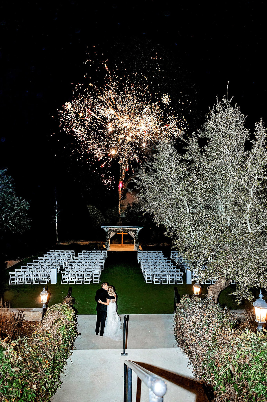 Fireworks at Kendall Point Wedding, Gricelda's Photography