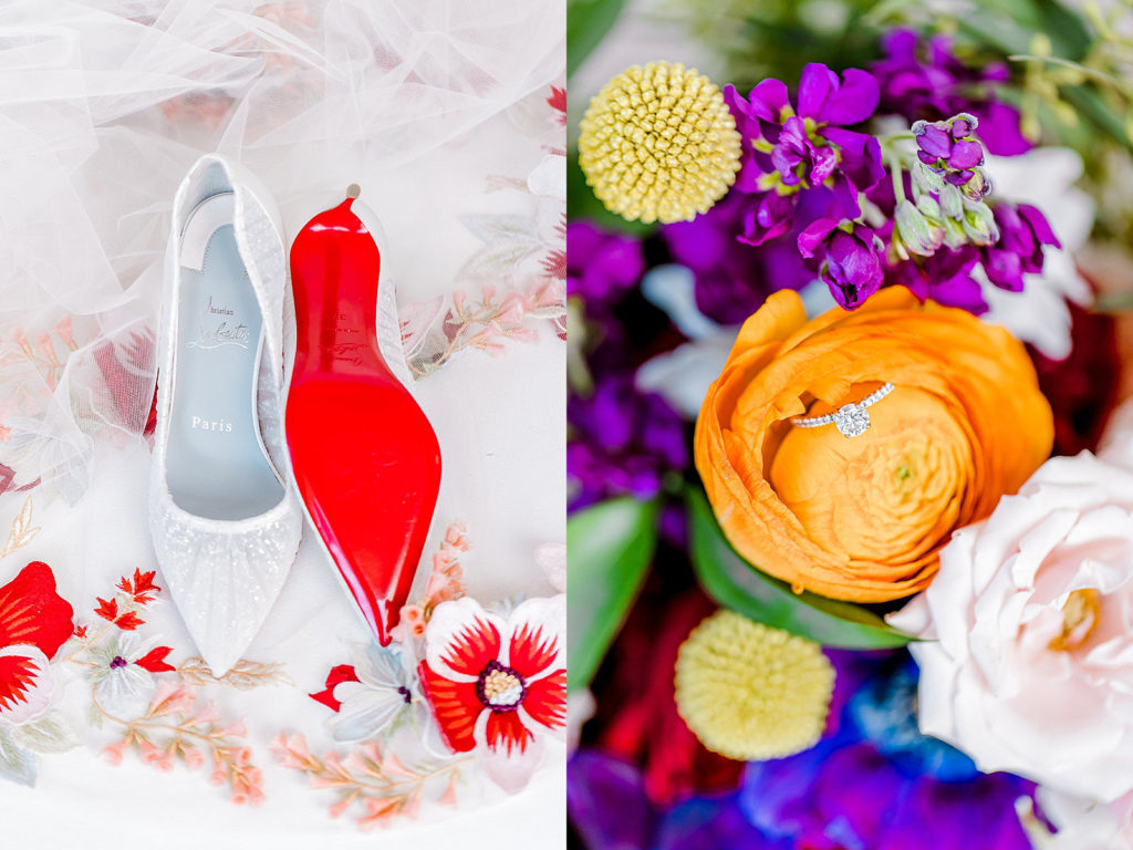 Red Bottom Wedding Shoes, Hill Country Wedding