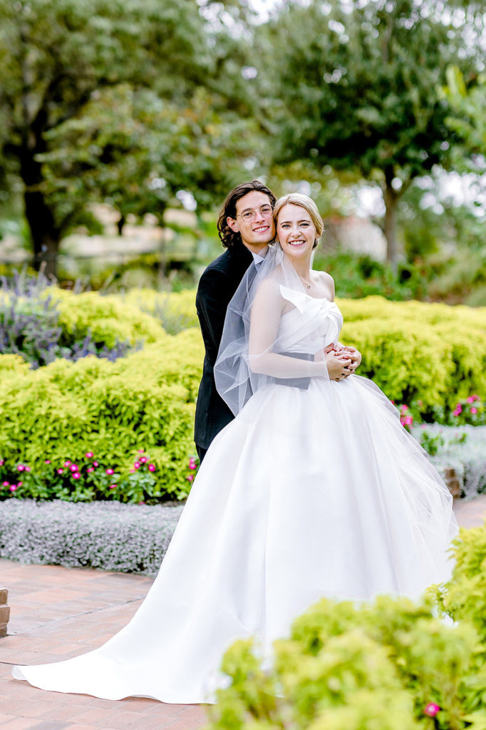 San Antonio Botanical Garden Wedding, Bride and Groom
